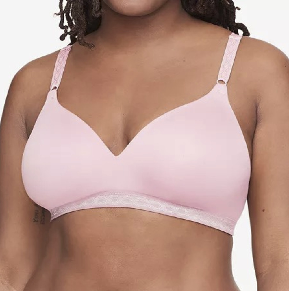 Warner's Women Cloud 9 Soft Wireless Lightly Lined Bra Pale Pink Size 38C